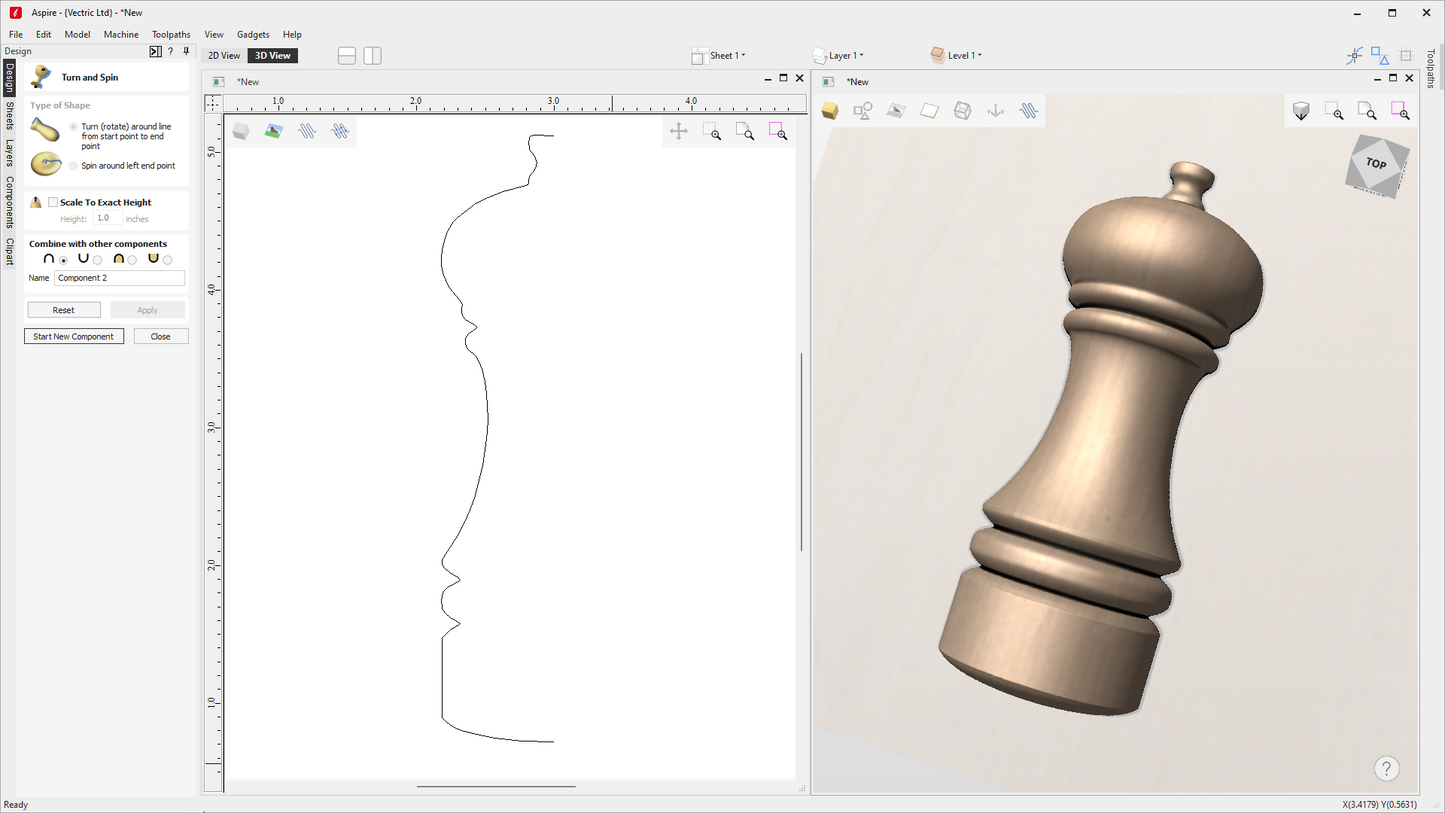 Vectric Aspire 12.5 CNC Design & Toolpath Software (Lifetime Access, Instant Download)