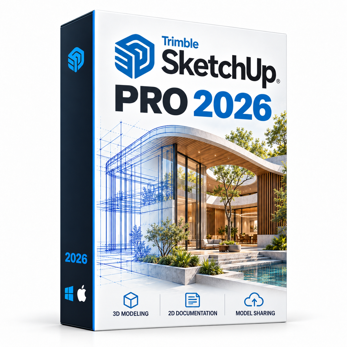Pack AutoCAD 2027 + SketchUp Pro 2026 | Logiciels CAO & Modélisation 3D | Licence à vie