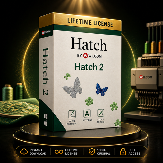 Hatch 2 Embroidery Software Lifetime License (Instant Download)