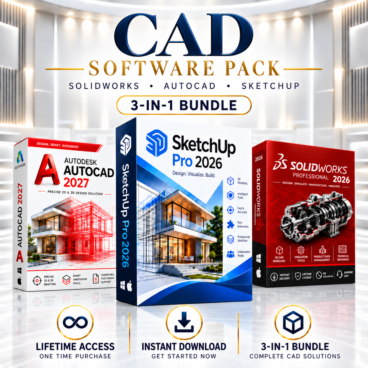 Professional CAD Software Pack 2026 (Instant Download)