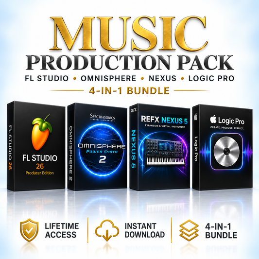 Music Production Pack FL STUDIO 24 - NEXUS 5 - LOGIC PRO - OMNISPHERE 2