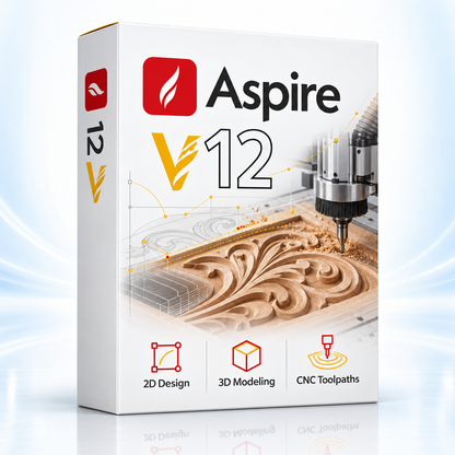 Aspire 12 + SolidWorks 2026 | Logiciels de conception CNC & CAO | Licence à vie