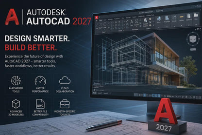 Logiciel AutoCAD 2027 | Conception CAO 2D et 3D | Licence à vie