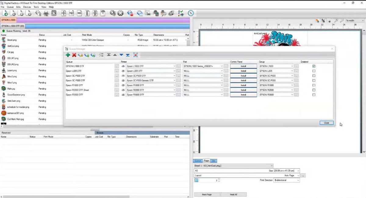 Logiciel DTF Digital Factory 10 | Licence à vie